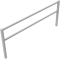 Stationary access barriers | for bolting on site | with top and quarter-bent bar | hot-dip galvanized | total width: 3000 mm